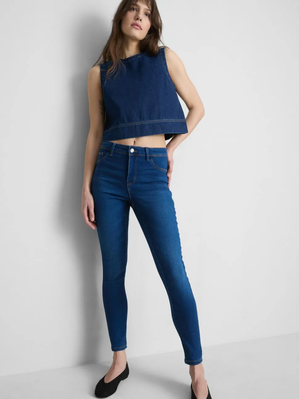 Essential Skinny-Jeans mit mittelhohem Bund | Normale Passform