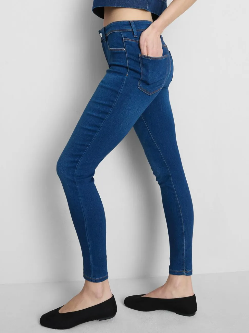 Essential Skinny-Jeans mit mittelhohem Bund | Normale Passform