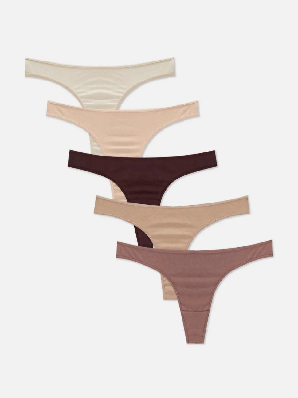 Essential Tangas in neutralen Farben, 5er-Pack