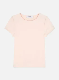 Figurbetontes T-Shirt mit Rundhalsausschnitt