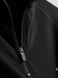 Fitness-Top mit Viertelreißverschluss