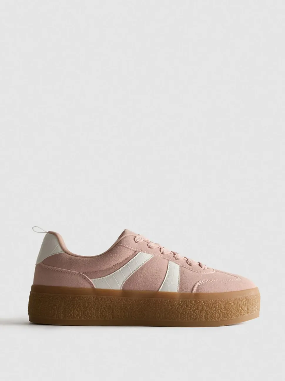 Flatform-Sneaker mit Gummisohle