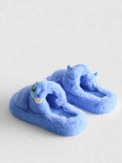 Flauschige „Disney Stitch“ Hausschuhe mit zwei Riemen