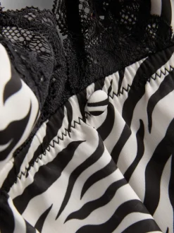 Fließender Bralette-BH mit Zebramuster