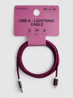 Geflochtenes USB-A- auf Lightning-Kabel, 2 m