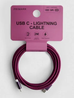 Geflochtenes USB-C- auf Lightning-Kabel, 2 m