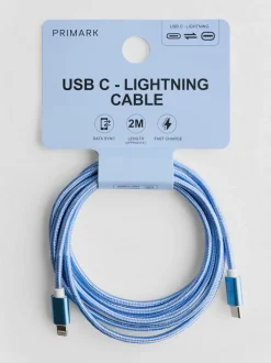 Geflochtenes USB-C- auf Lightning-Kabel, 2 m