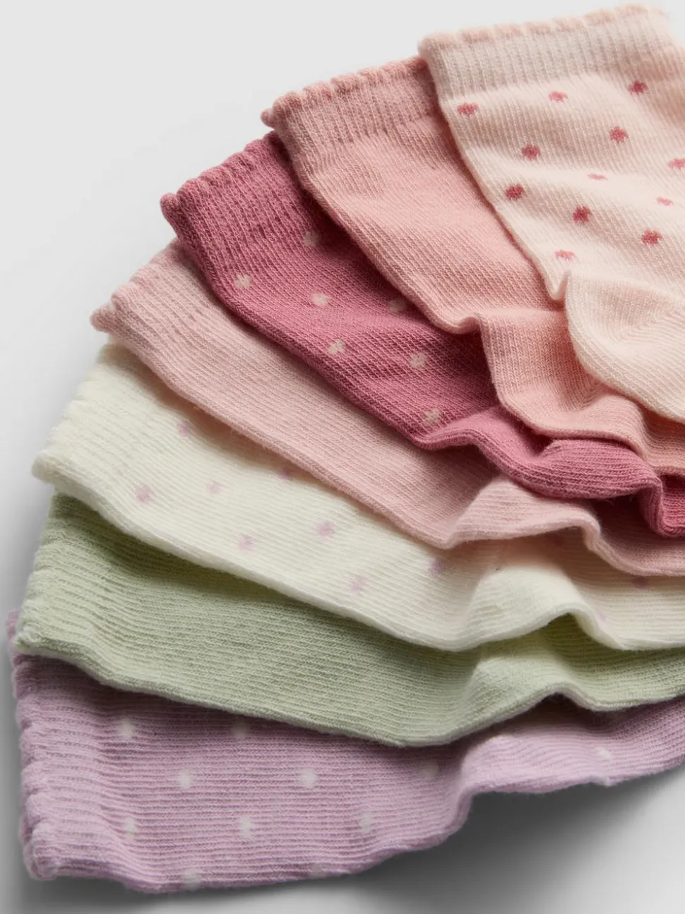 Gepunktete Socken, 7er-Pack