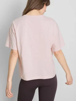 Gerade geschnittenes Baumwoll-T-Shirt mit Rundhalsausschnitt