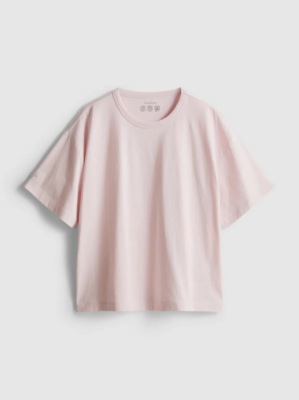 Gerade geschnittenes Baumwoll-T-Shirt mit Rundhalsausschnitt