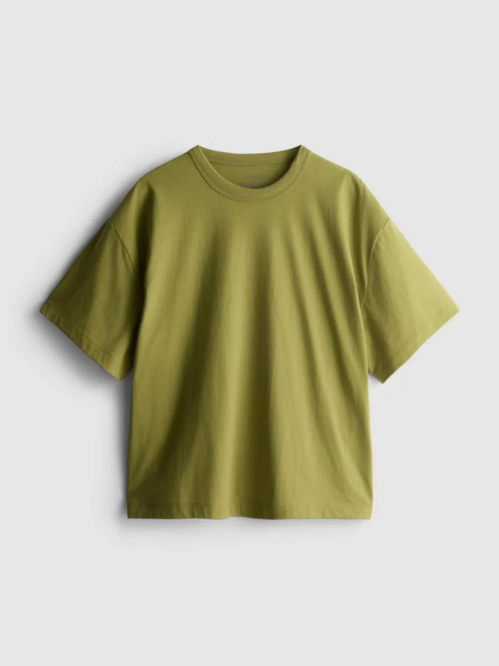Gerade geschnittenes Baumwoll-T-Shirt mit Rundhalsausschnitt