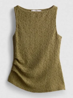 Gerafftes Top in Knitteroptik