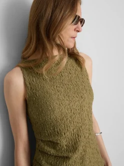 Gerafftes Top in Knitteroptik
