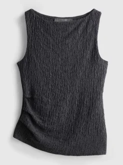 Gerafftes Top in Knitteroptik