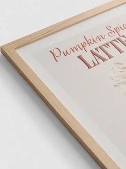 Gerahmter „Pumpkin Spice Latte“-Wandschmuck