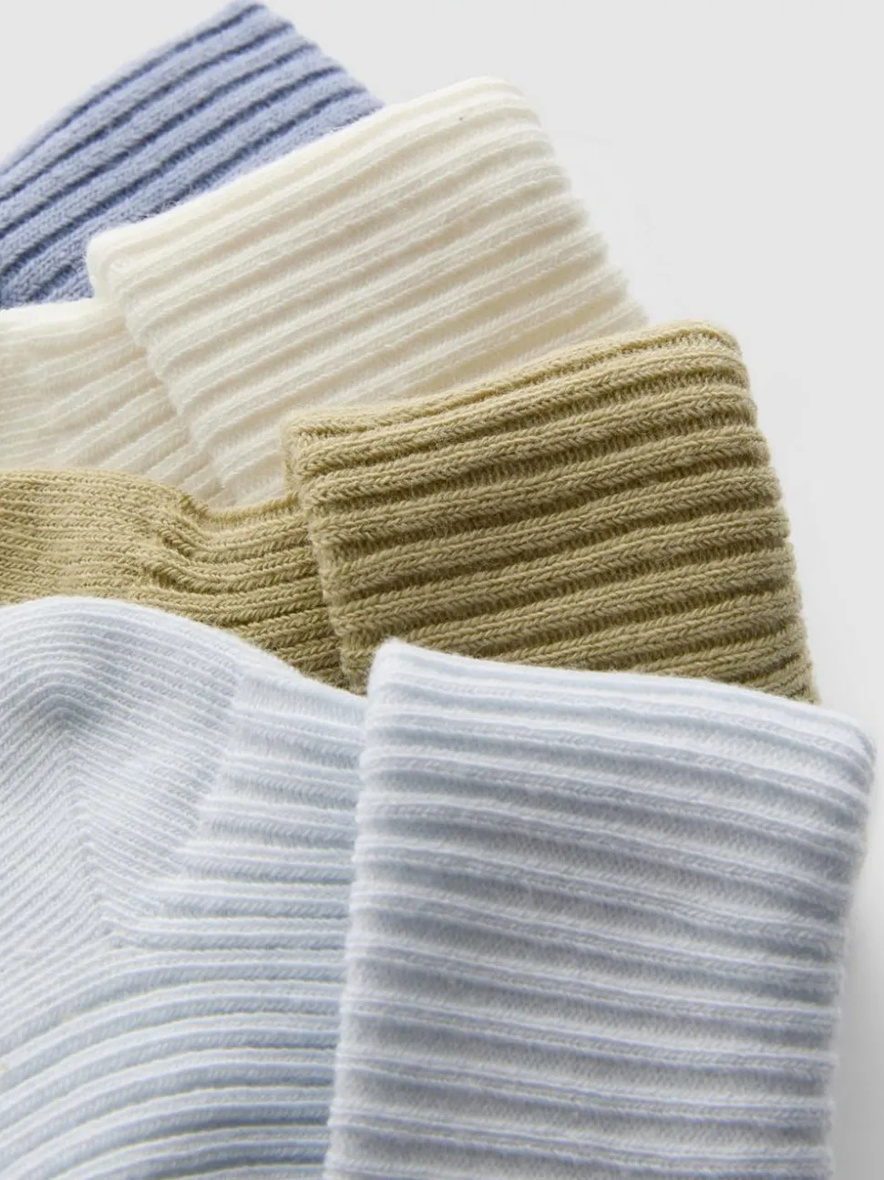 Gerippte Babysocken, 4er-Pack