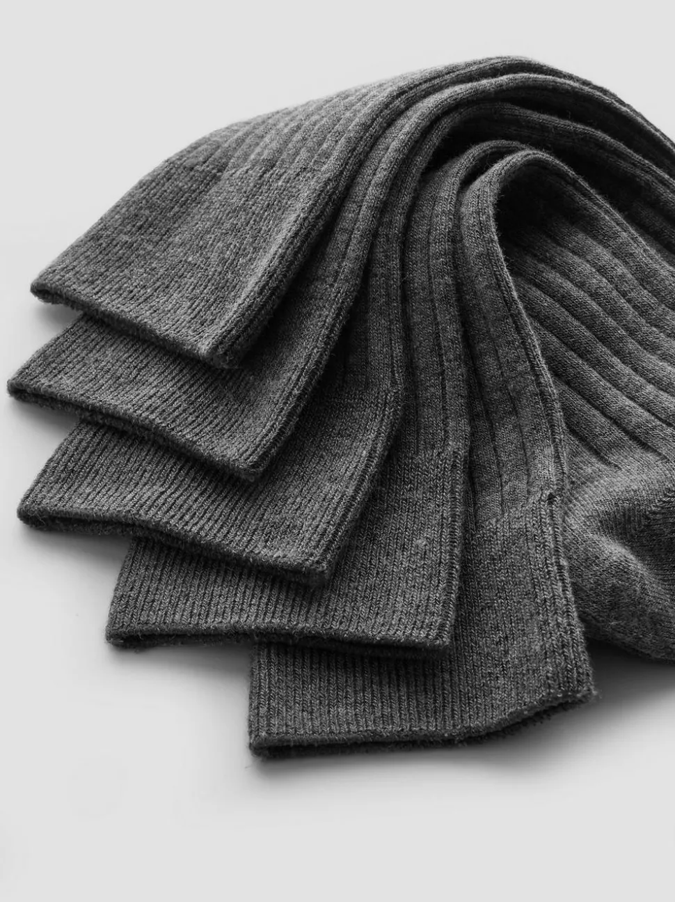 Gerippte Crew-Socken aus Modalmischung, 5er-Pack