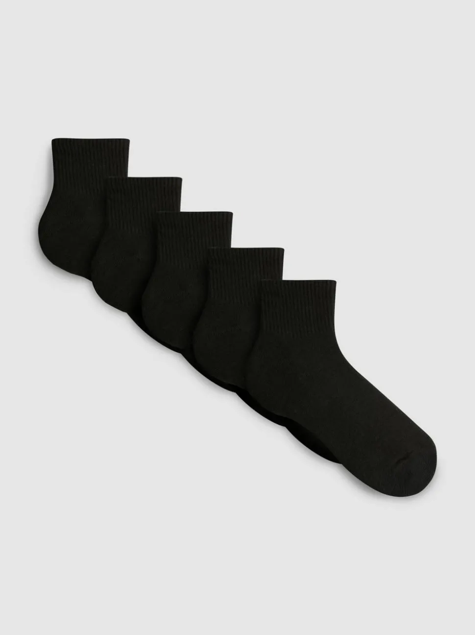 Gerippte Crew-Socken, 5er-Pack