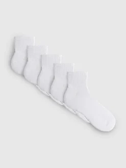 Gerippte Crew-Socken, 5er-Pack