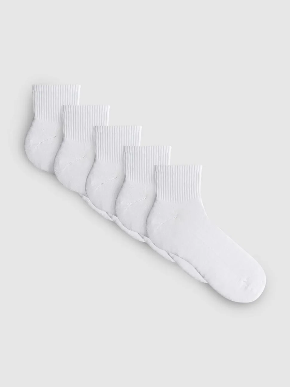 Gerippte Crew-Socken, 5er-Pack