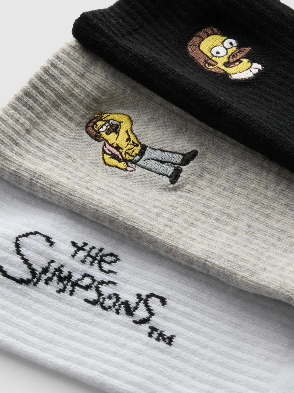 Gerippte „Die Simpsons Ned“ Socken, 3er-Pack