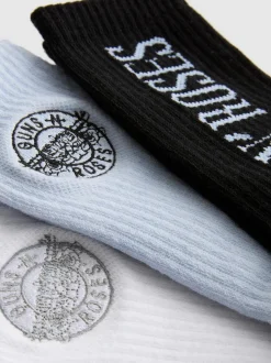 Gerippte „Guns N'Roses“ Socken, 3er-Pack