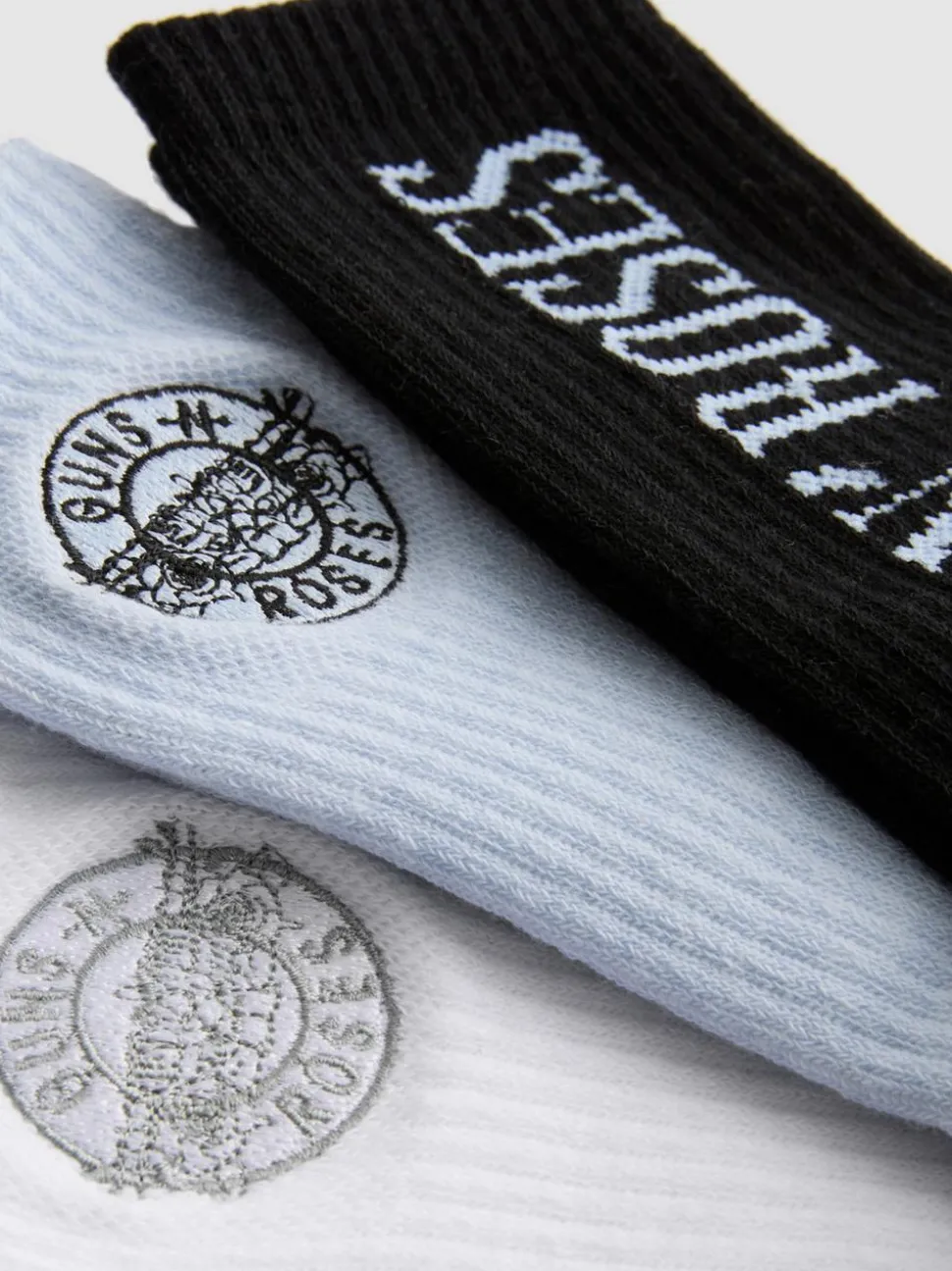 Gerippte „Guns N'Roses“ Socken, 3er-Pack