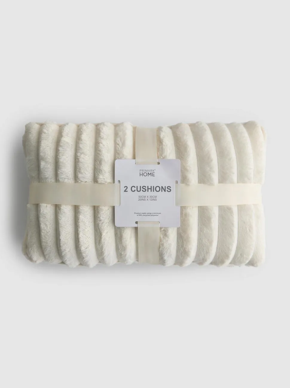 Gerippte, längliche Kissen, 2er-Pack