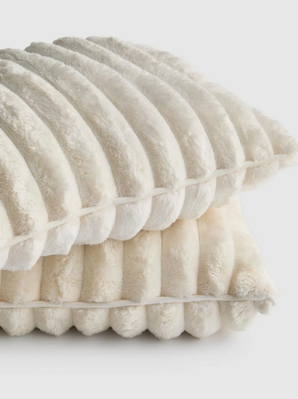 Gerippte, längliche Kissen, 2er-Pack