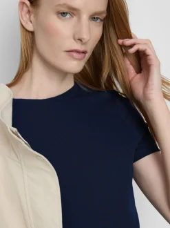 Geripptes Bodycon-T-Shirt-Kleid in Minilänge