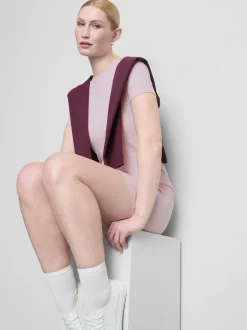Geripptes Bodycon-T-Shirt-Kleid in Minilänge