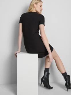 Geripptes Bodycon-T-Shirt-Kleid in Minilänge