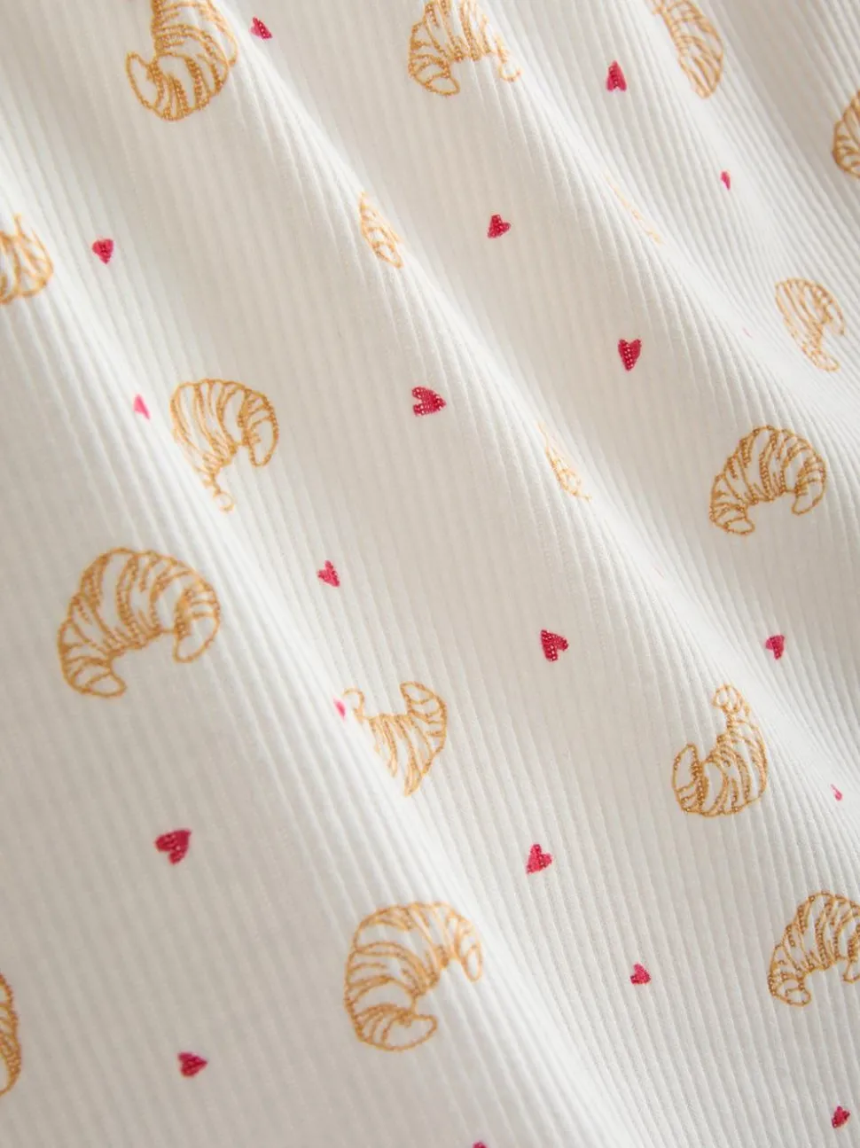 Gerippte Schlafanzugshorts mit Print