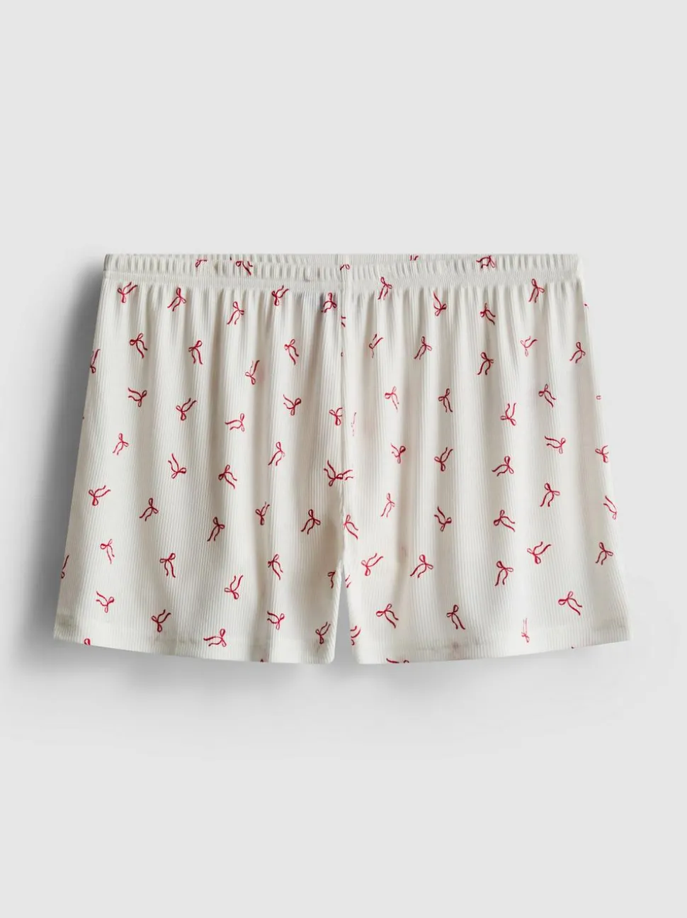 Gerippte Schlafanzugshorts mit Print