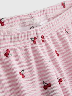 Gerippte Schlafanzugshorts mit Print