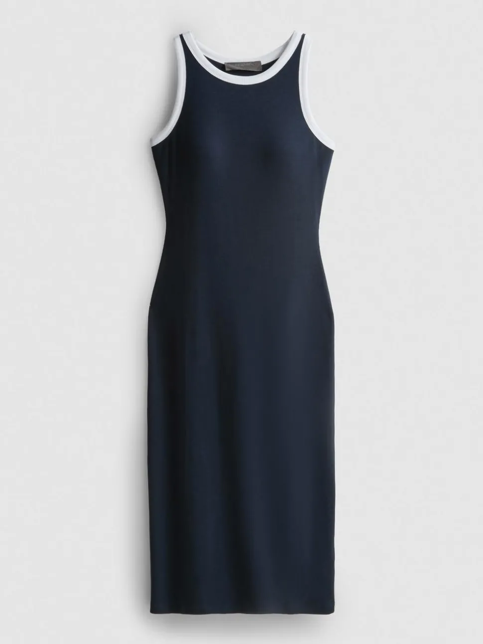 Geripptes Midikleid mit integriertem BH