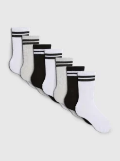 Gerippte Sportsocken, 7er-Pack