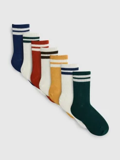 Gerippte Sportsocken, 7er-Pack