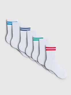 Gerippte Sportsocken, 7er-Pack