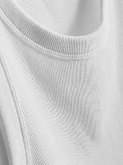 Geripptes Racerback-Top mit hohem Baumwollanteil