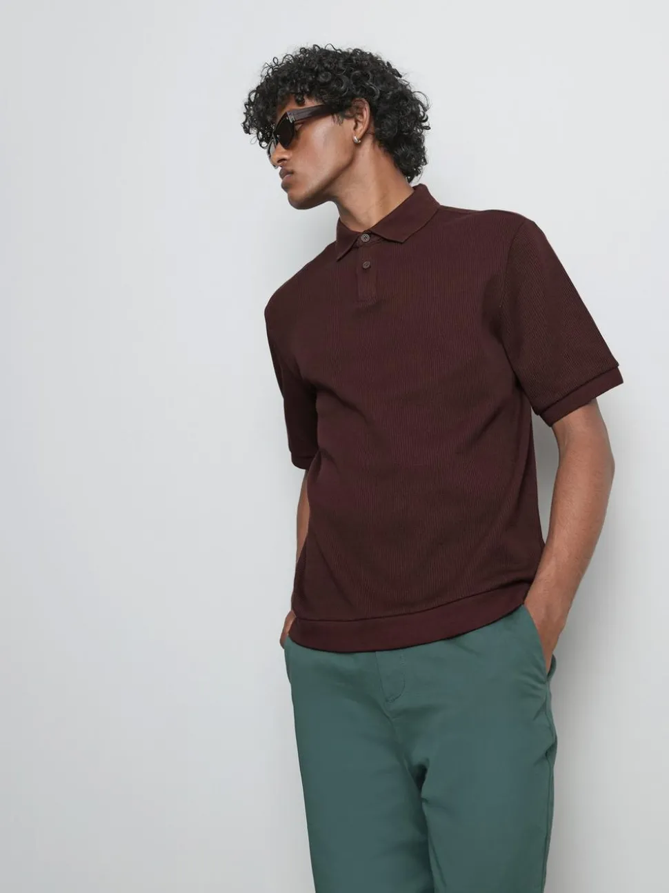 Geripptes „The Edit“ Poloshirt