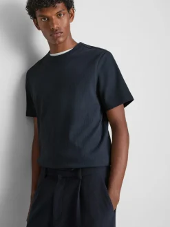 Geripptes „The Edit“ T-Shirt mit Rundhalsausschnitt