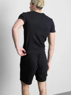 Geripptes T-Shirt, 2er-Pack