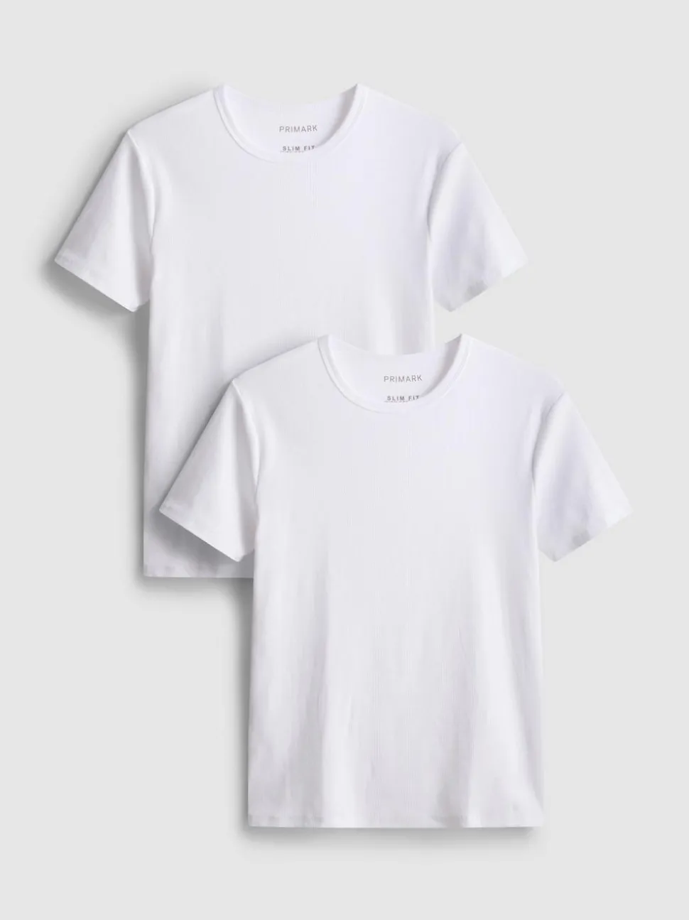 Geripptes T-Shirt, 2er-Pack