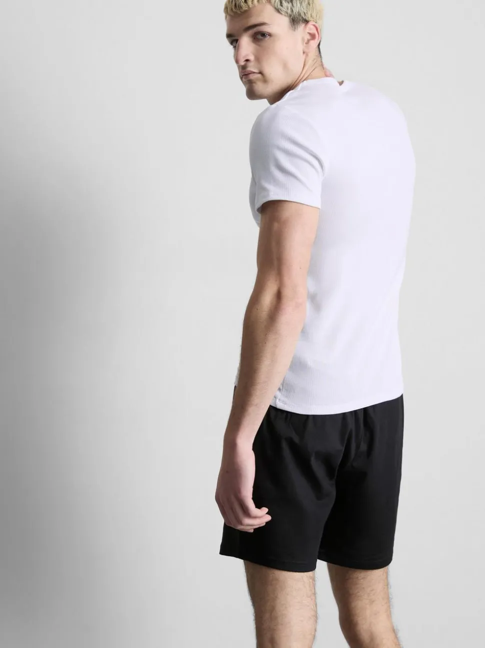 Geripptes T-Shirt, 2er-Pack