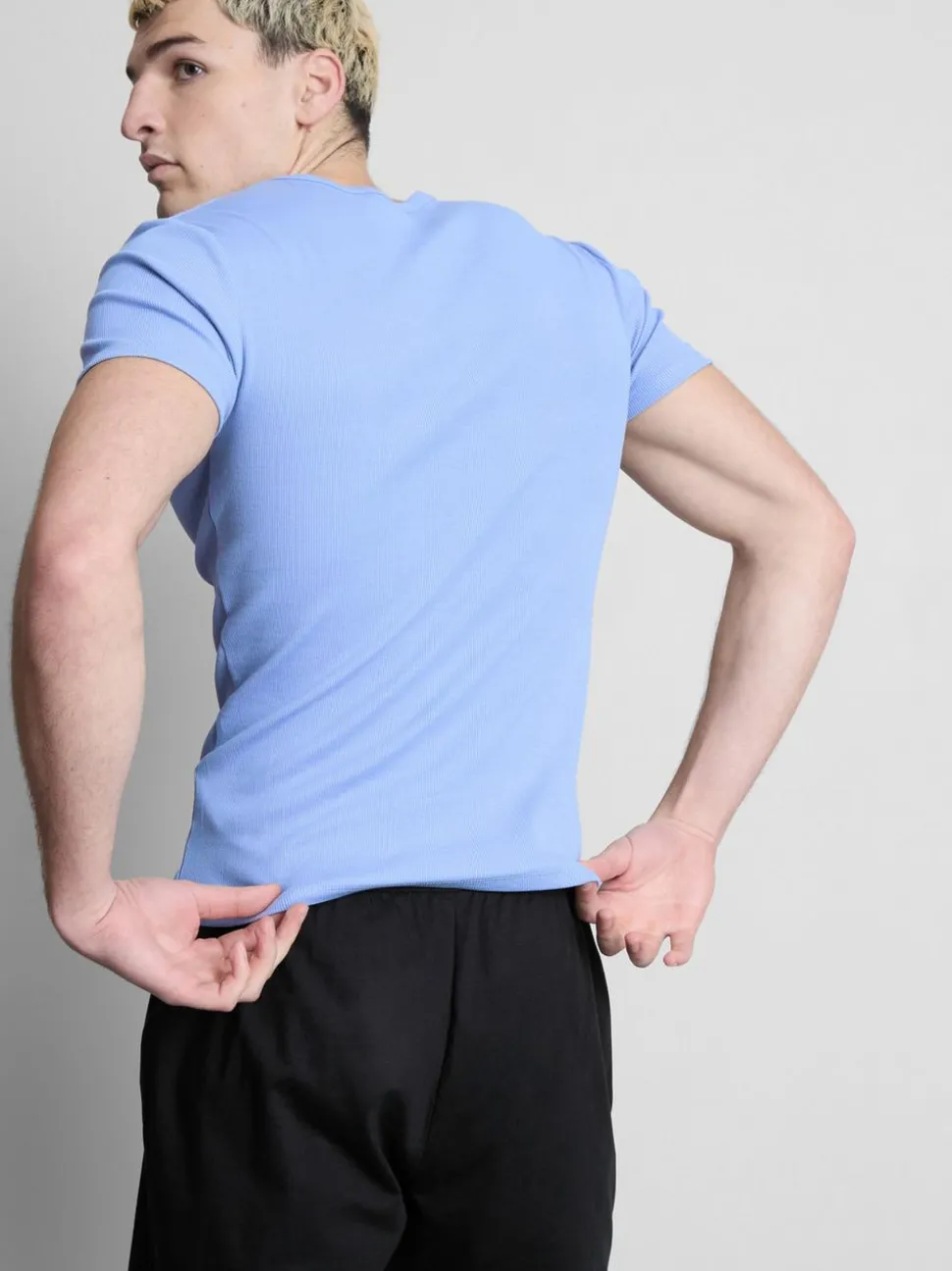 Gerippte T-Shirts, 2er-Pack