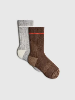 Gerippte Wandersocken, 2er-Pack