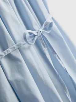 Gerüschtes Minikleid aus Popeline