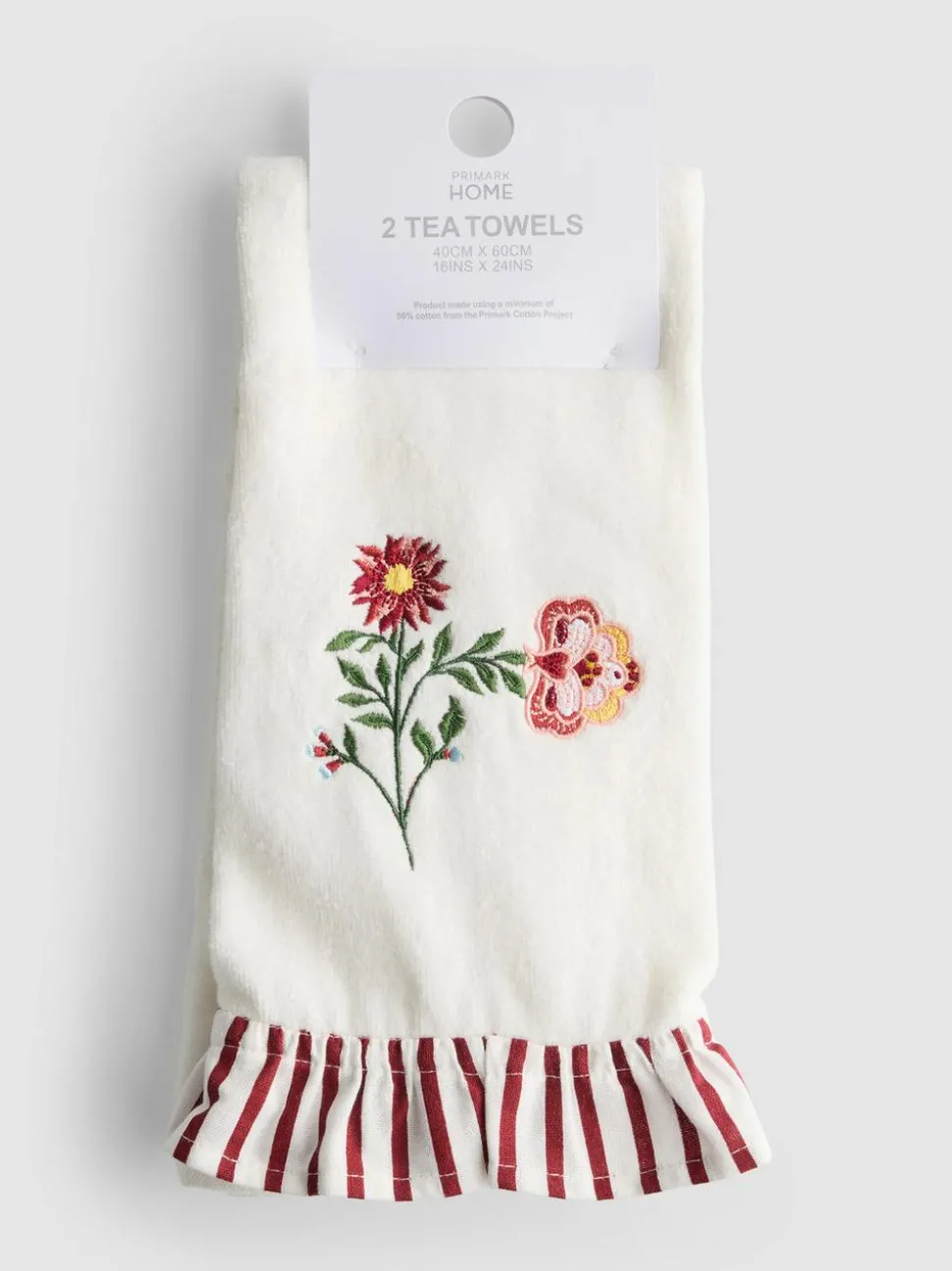 Geschirrtücher mit Blumenmuster, 2er-Pack