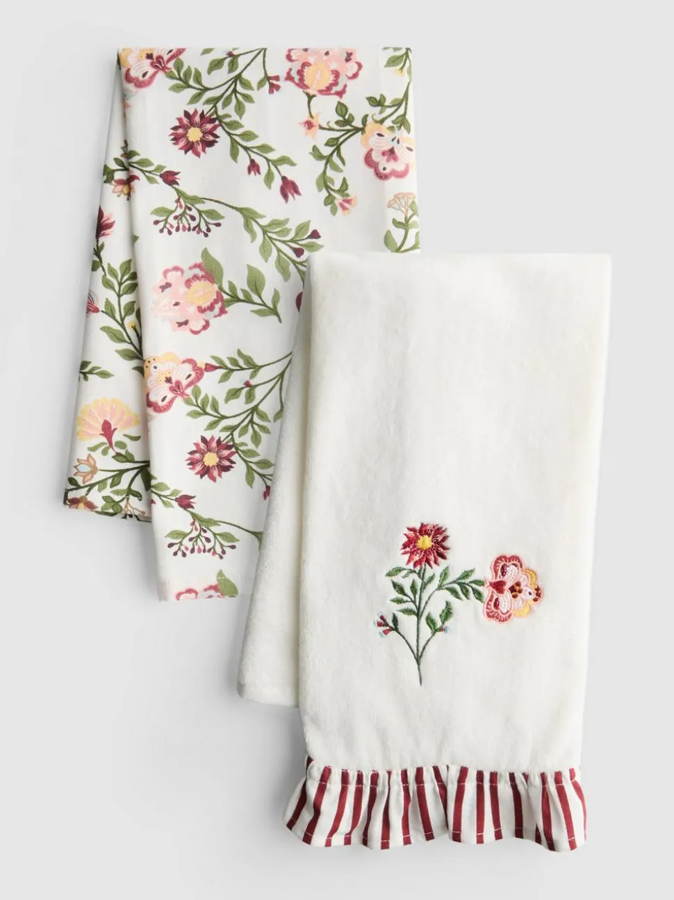 Geschirrtücher mit Blumenmuster, 2er-Pack